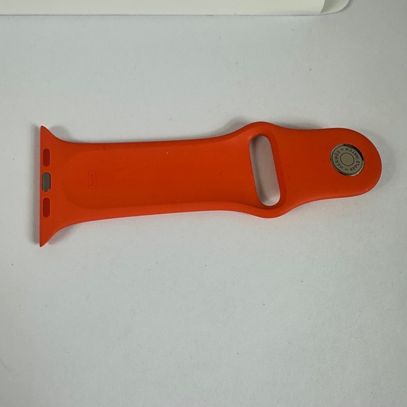 Apple Watch Hermes Orange Rubber Band 42mm Authentic w/ Box - Picture 7 of 10